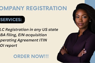 do US company registration llc registration bio report ein number
