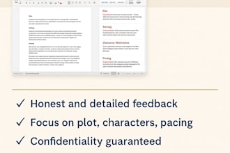 read your manuscript and give constructive beta reading feedback