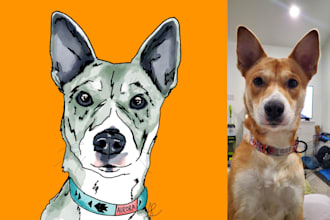 turn your pet into art with a personalized illustration