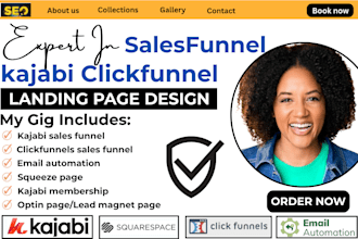 design clickfunnels sales funnel landing page kajabi  membership site sales page