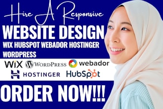 build modern wix hubspot webador hostinger wordpress website design landing page