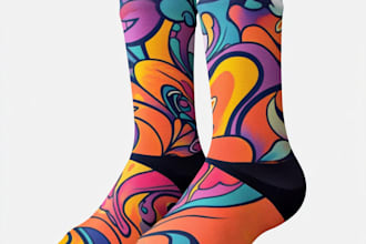 create a unique socks design or sketch for you
