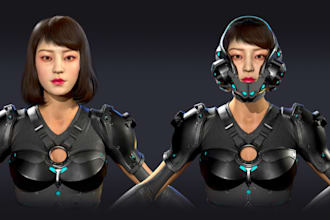 do 3d realistic character, aaa 3d game character ue5 3d modeling zbrush unity