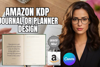 design KDP journal and planner interiors for amazon KDP