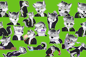 draw furry telegram stickers discord stickers animated furry nsfw sticker pack