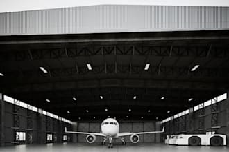 do 3d cgi airplane hangars warehouse,commercial aircraft garage,airport facility