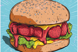 make food pop art of your food