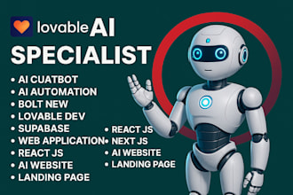 complete lovable ai login integration for web app landing page