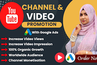 promote your youtube video with real views via google ads