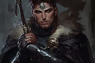 draw dnd character art and oc character