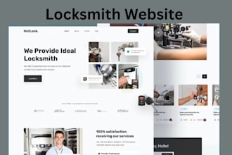 design locksmith website, locksmith landing page, handyman website with booking
