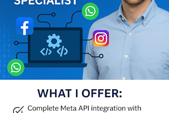 integrate facebook meta API, instagram, whatsapp business API for automation