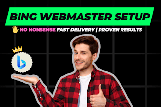 set up bing webmaster and submit stemap for your website