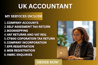 be your expert uk accountant, vat, uk accounts and uk tax returns,