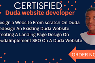 build and design your duda website from scratch