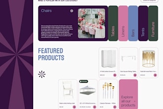 create party rental website event website car rental online booking