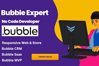 develop your website, store, saas, crm, mvp on bubble
