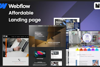 create affordable landing page or webflow website for you
