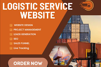create design logistics trucking dispatch freight couriercargo transport website