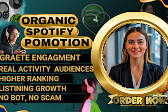 organic sportify music playlists promotion organic stream, monthly listener