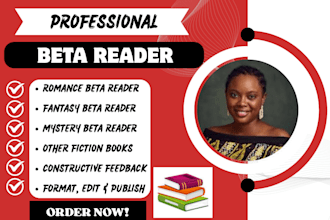 be your alpha reader, romance beta reader, mystery, fantasy novel beta reader