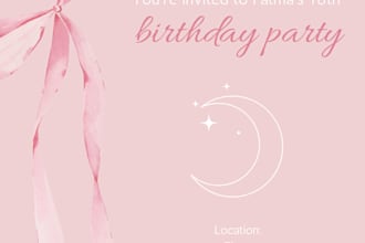 design beautiful invitation cards for birthdays, weddings, and events