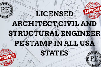 licensed architect, structural engineering pe stamp in michigan california utah