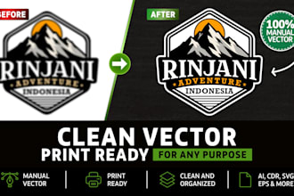 manually trace your logo into print ready vector