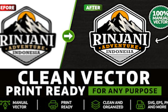 redraw your logo into clean print ready vector files
