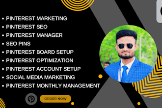 setup and optimize pinterest account with SEO pins, boards and marketing