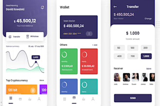 develop bank app, wallet app, cash app, crypto wallet app