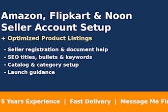 set up your amazon, flipkart or noon seller account and list your products