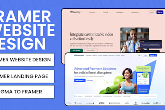 create a custom framer website design for your business with a modern UI UX