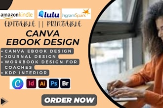 design editable canva ebook pdf lead magnet journal workbook kdp design