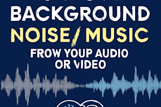 remove background music or noise from your audios and videos within three hours