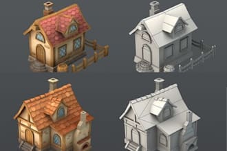 create high quality 3d game assets, VR environments in maya, unity unreal engine