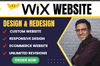 design wix website, wix ecommerce store, wix booking and wix landing page