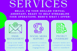 handle your admin tasks as your dedicated virtual assistant
