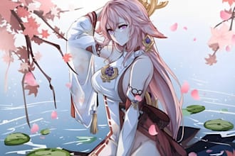 design and rig a custom live2d vtuber model with anime style