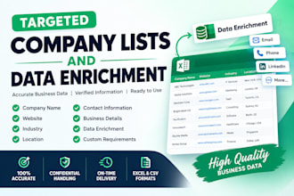 build targeted company lists and enrich business data