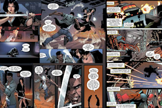 draw custom comic book page comic character, comic storyboard comic page art