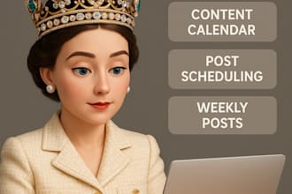 handle weekly social media content planning and scheduling