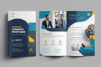 design company profile, business proposal, pamphlet design and annual report