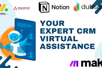 do notion asana automation monday virtual assistance make 17hats crm dubsado
