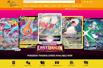 build a trading card game shopify store for pokemon mtg, ccg and anime store