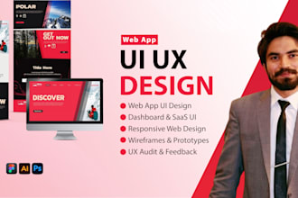 design modern and clean web app UI UX for your business