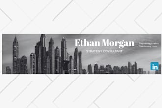 design a clean, modern linkedin cover banner for professionals and brands