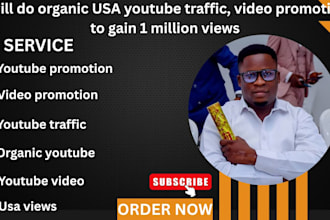 do organic youtube video channel promotion to get organic 1 million usa views