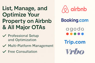 list and optimize your property on airbnb, booking, and more