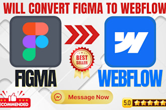 be an expert webflow designer, developer, and convert figma to webflow websites